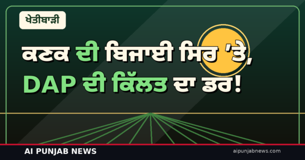 ਕਣਕ ਦੀ ਬਿਜਾਈ ਸਿਰ ’ਤੇ, DAP ਦੀ ਕਿੱਲਤ ਦਾ ਡਰ! ਪੰਜਾਬ ਕੋਲ ਸਿਰਫ਼ 1.6 ਲੱਖ ਟਨ, ਲੋੜ 5.5 ਲੱਖ ਟਨ