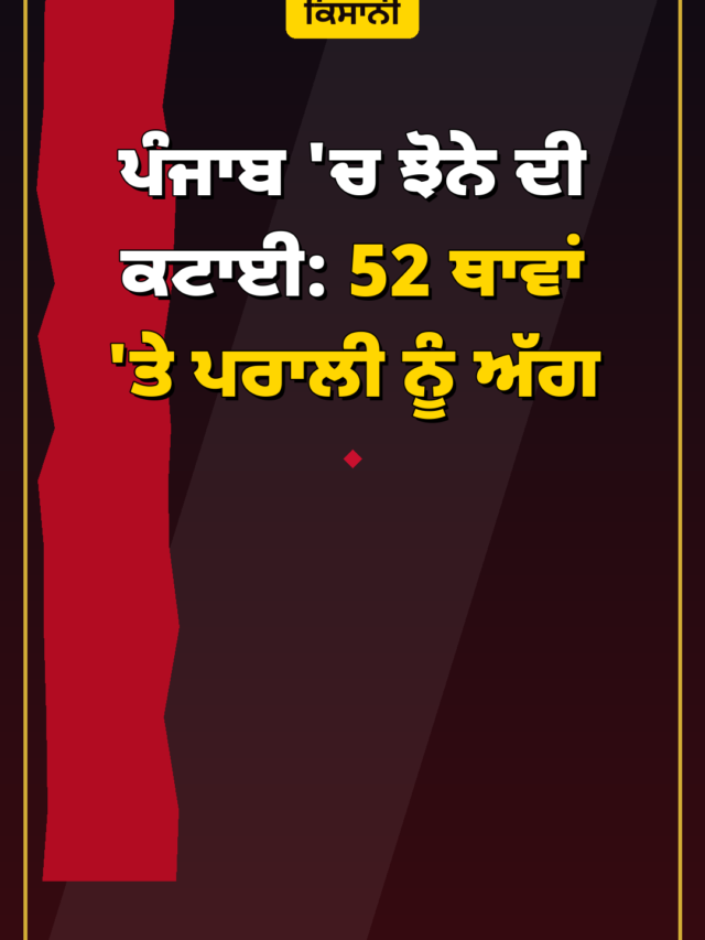 ਪੰਜਾਬ ‘ਚ ਝੋਨੇ ਦੀ ਕਟਾਈ: 52 ਥਾਵਾਂ ‘ਤੇ ਪਰਾਲੀ ਨੂੰ ਅੱਗ