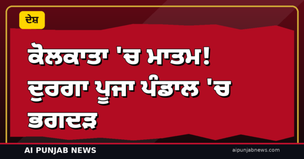 ਕੋਲਕਾਤਾ ‘ਚ ਮਾਤਮ! ਦੁਰਗਾ ਪੂਜਾ ਪੰਡਾਲ ‘ਚ ਭਗਦੜ — 17 ਦੀ ਮੌਤ, 25 ਜ਼ਖ਼ਮੀ; PM ਮੋਦੀ ਨੇ ਪੀੜਤ ਪਰਿਵਾਰਾਂ ਲਈ ਐਲਾਨੀ ਮਦਦ