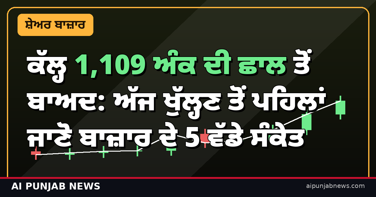 ਸ਼ੇਅਰ ਬਾਜ਼ਾਰ ਸਵੇਰ ਪੂਰਵ ਝਲਕ 14 ਅਕਤੂਬਰ 2026