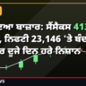 ਸੈਂਸੈਕਸ 413 ਅੰਕ ਚੜ੍ਹਿਆ ਨਿਫਟੀ 23146 ਬੰਦ 16 ਅਕਤੂਬਰ